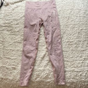 Pink camp Gymshark leggings size small